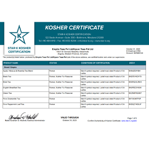 Kosher Certificates