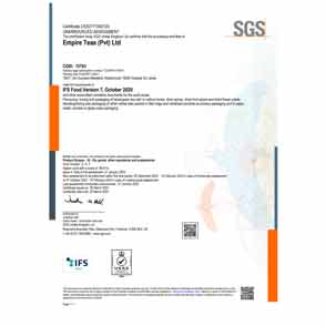 IFS food Certificate 2025